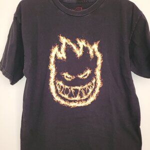 Medium Spitfire Skater Brand Black Tee